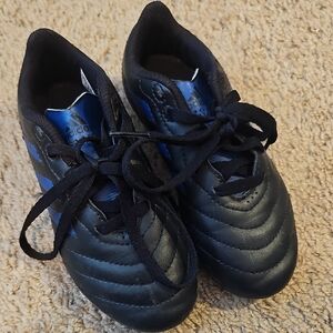Adidas Kids Black and Blue Soccer Cleats